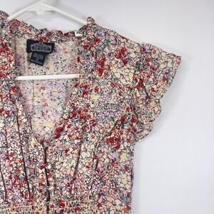 Angie Floral Ruffle Tiered Dress Smocked Mini‎ Dress Cottagecore